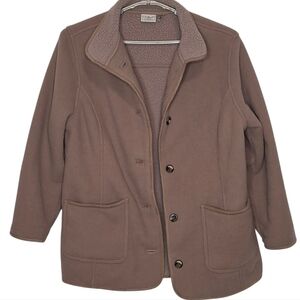 L.L. Bean Tan Utility Jacket Structured Silhouette Size Large
